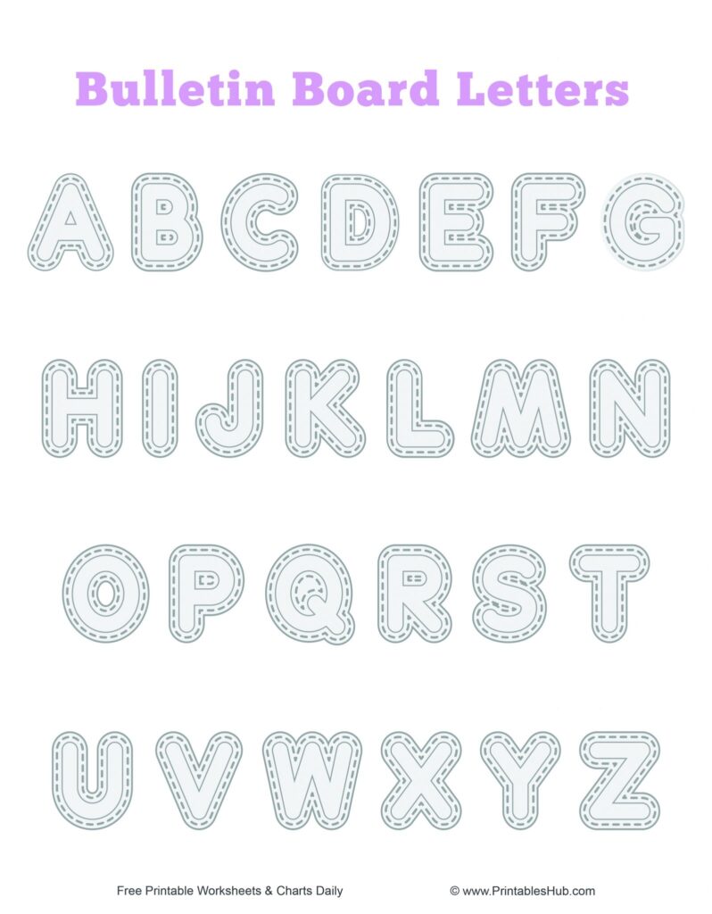 Free Printable Bulletin Board Letters Templates