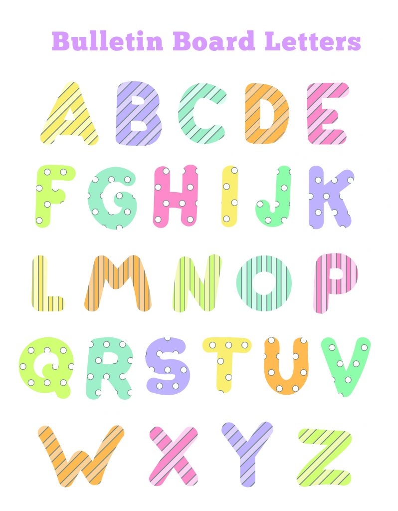 Free Printable Bulletin Board Letters Templates