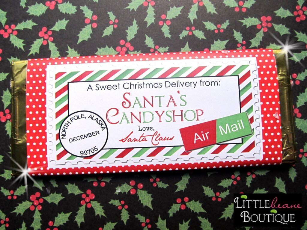 Free Printable Candy Bar Wrappers Templates Christmas