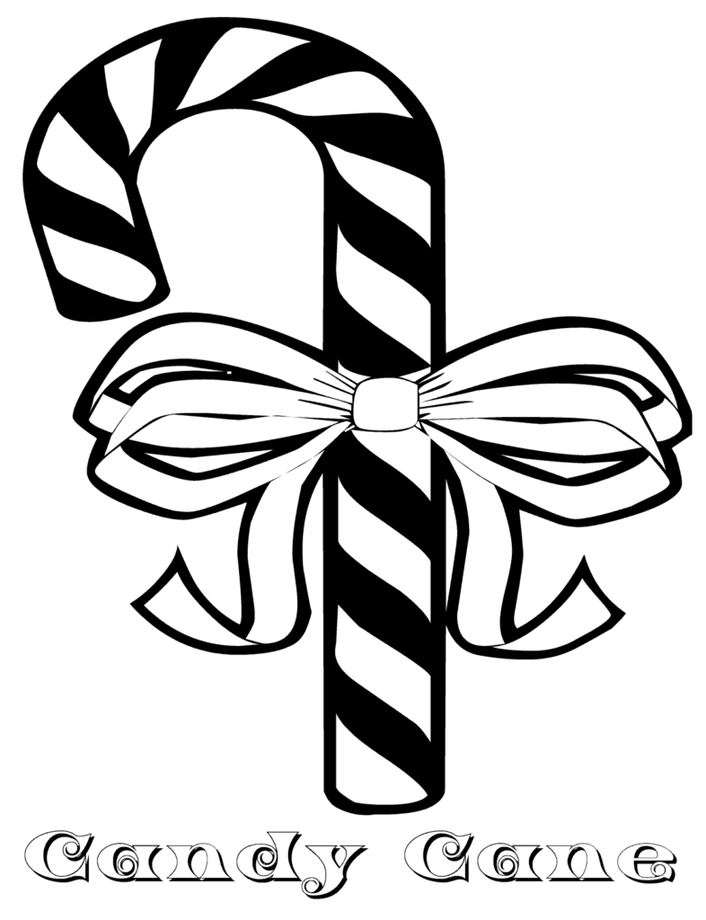 Free Printable Candy Cane Coloring Pages For Kids