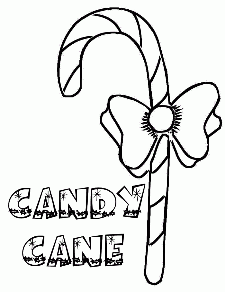 Free Printable Candy Cane Coloring Pages For Kids