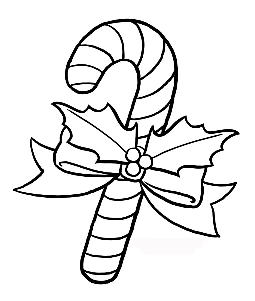 Free Printable Candy Cane Coloring Pages For Kids