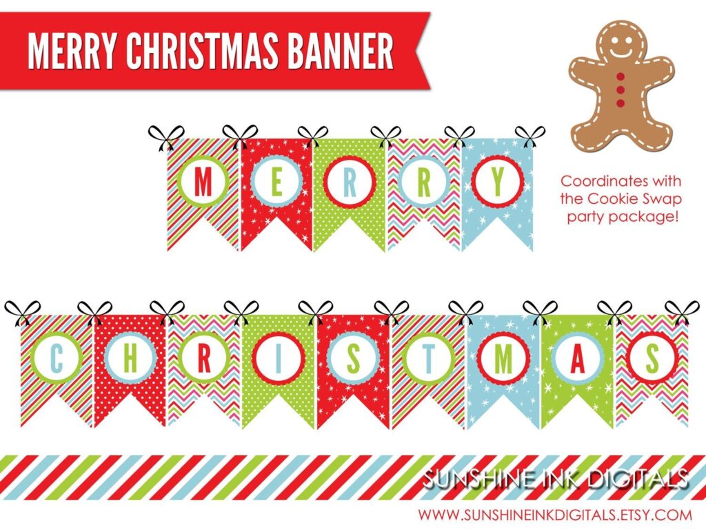 Free Printable Christmas Banner