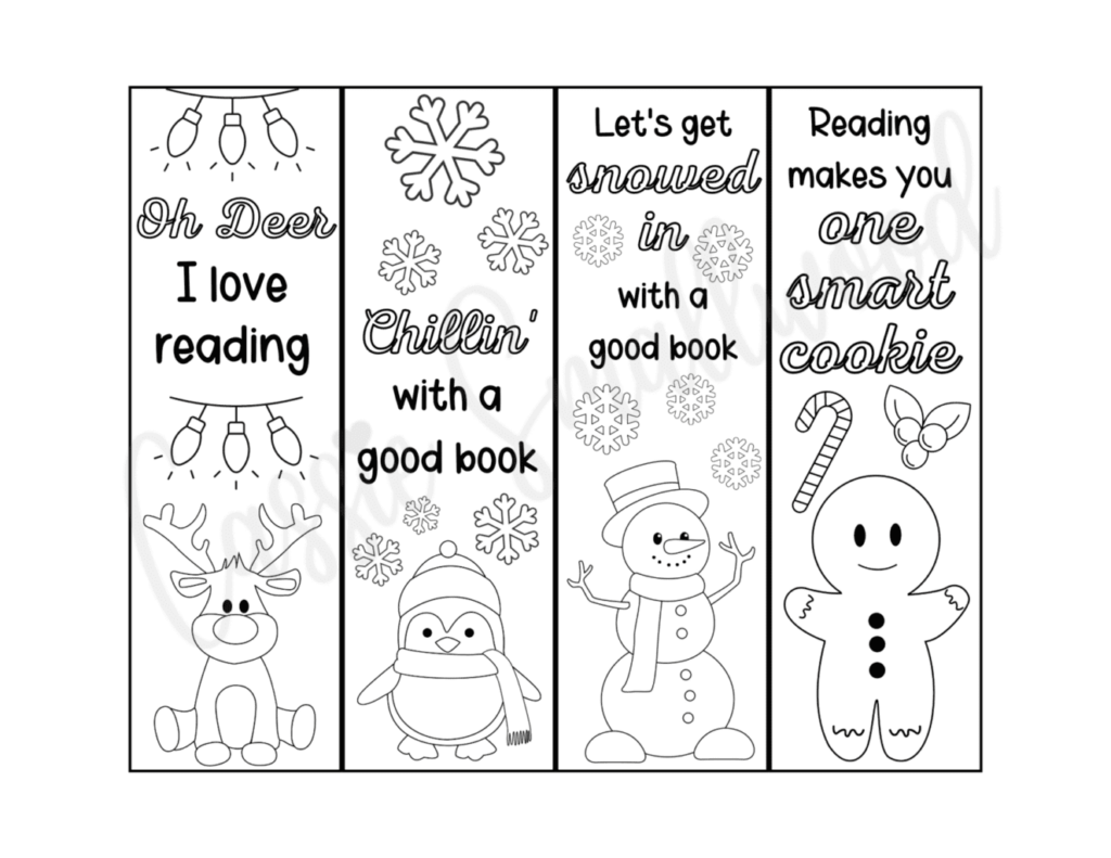 Free Printable Christmas Bookmarks Cassie Smallwood