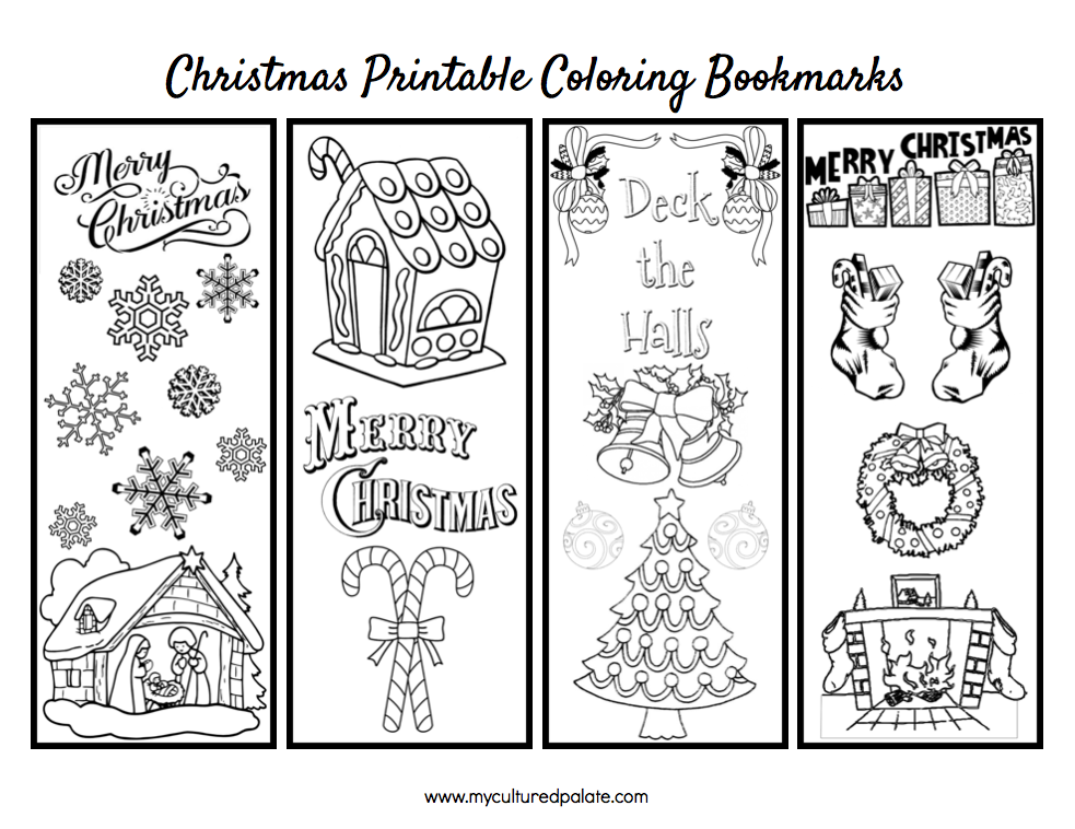 Free Printable Christmas Bookmarks To Color Printable Word Searches