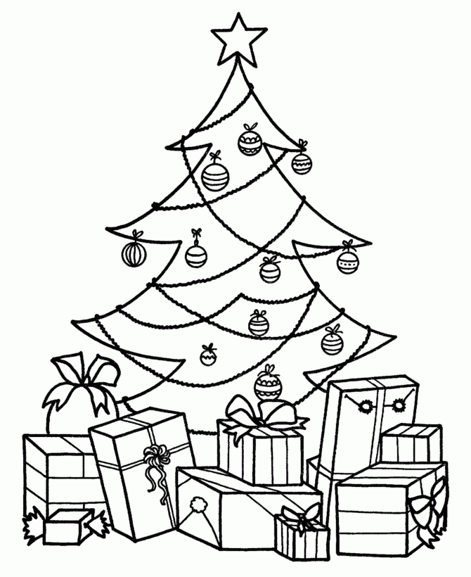 Free Printable Christmas Tree Coloring Pages For Kids