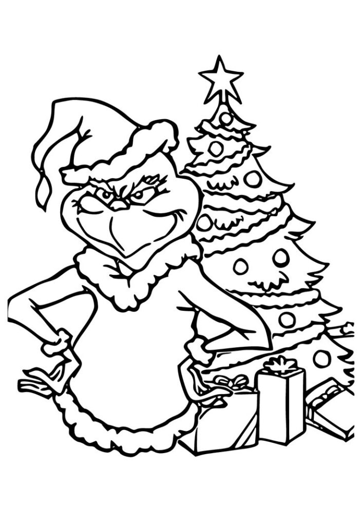 Free Printable December Grinch Coloring Page Sheet And Picture For 