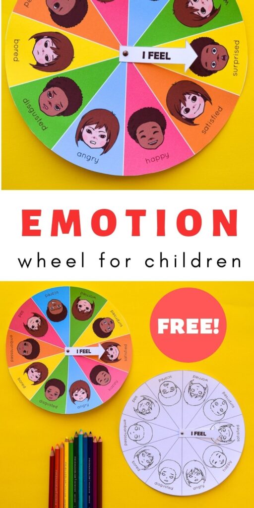 Free Printable Emotion Wheel For Kids