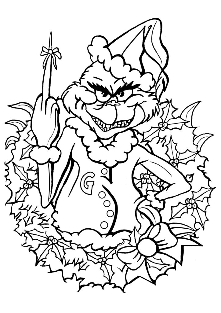 Free Printable Grinch Coloring Pages Printable Word Searches