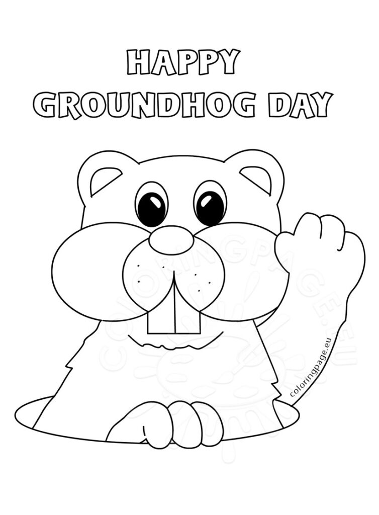 Free Printable Groundhog Day Coloring Pages