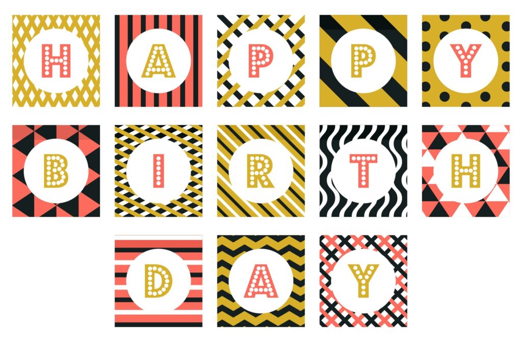 Free Printable Happy Birthday Banner