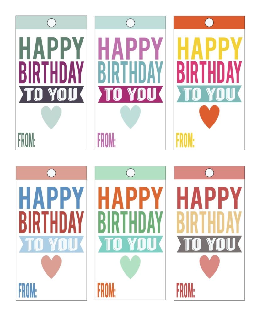 Free Printable Happy Birthday Tags There Are 18 Tags To Choose From In 