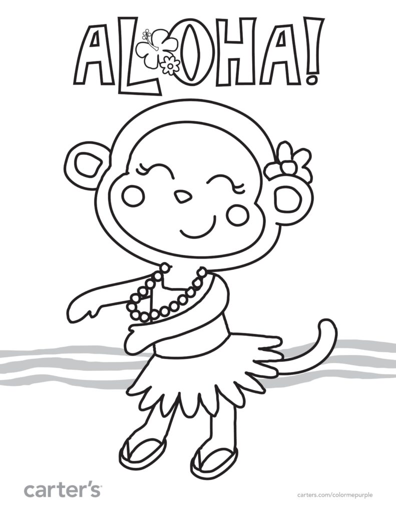 Free Printable Hawaiian Coloring Pages