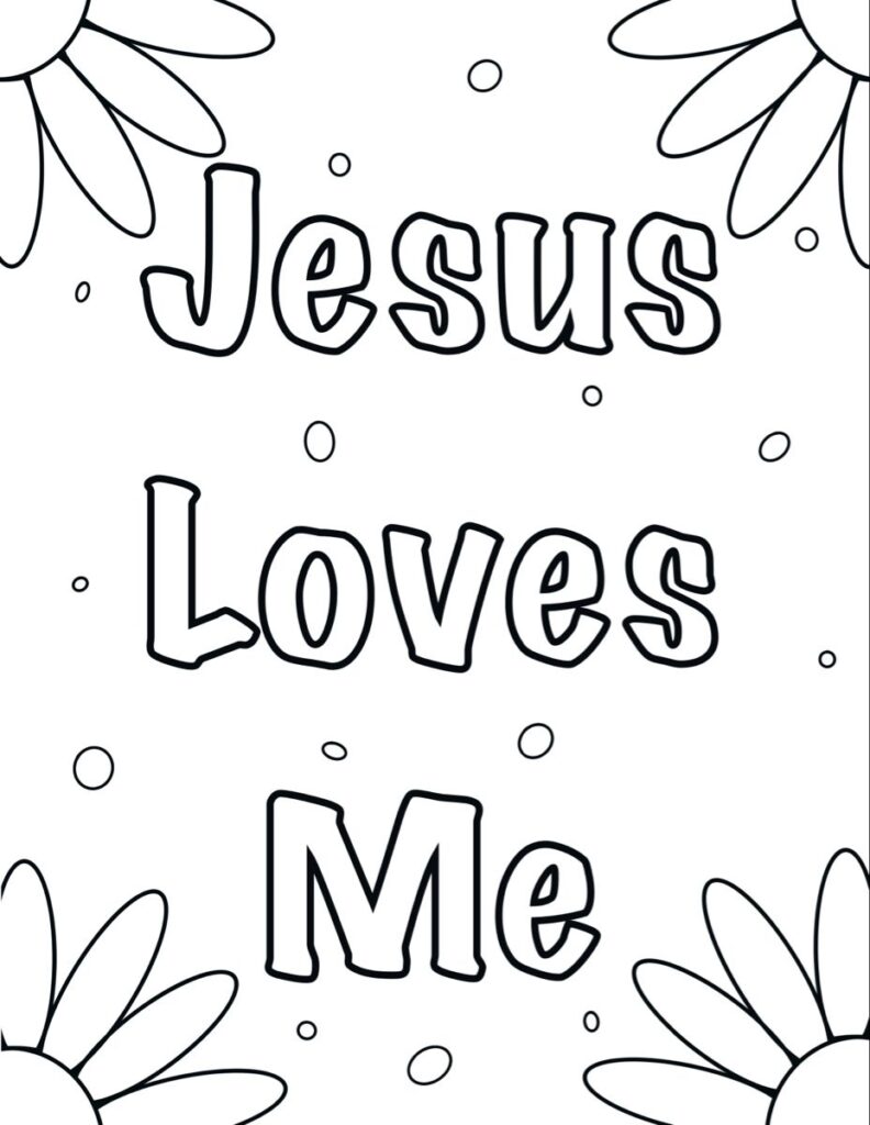 Free Printable Jesus Loves Me Coloring Pages