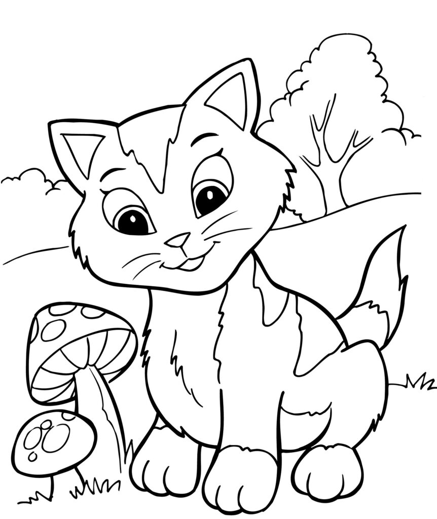 Free Printable Kitten Coloring Pages For Kids Best Coloring Pages For 