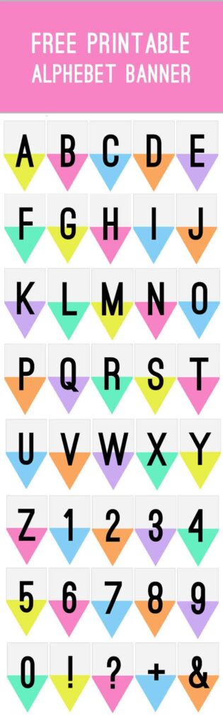 Free Printable Letters For Banners Entire Alphabet