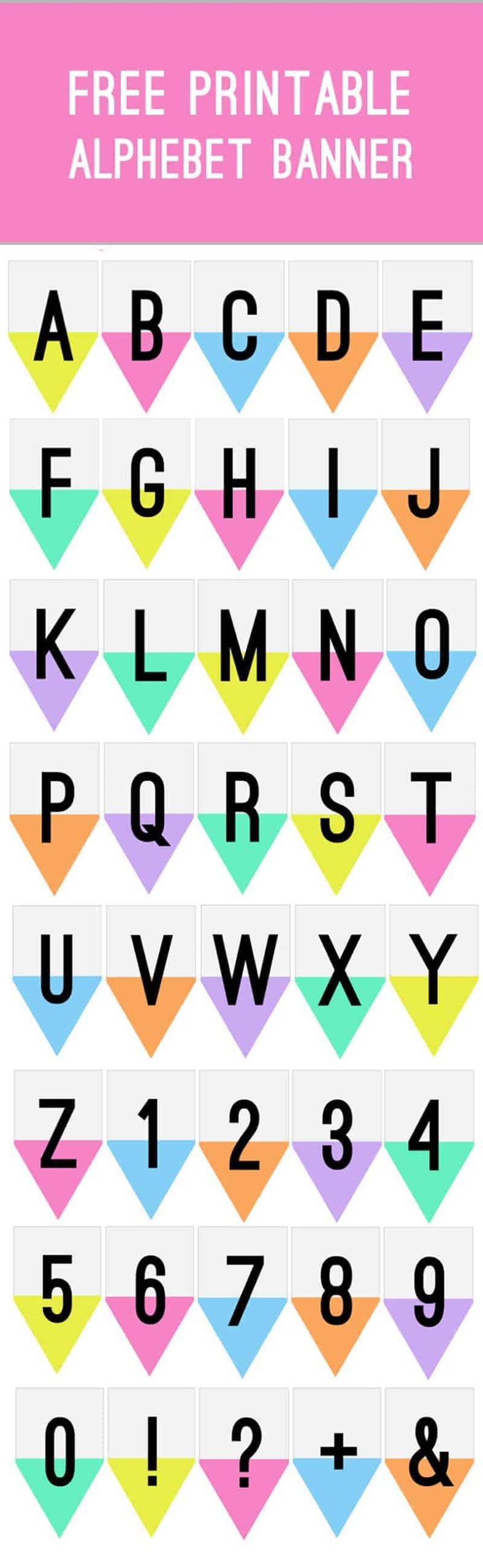 Free Printable Letters For Banners Entire Alphabet