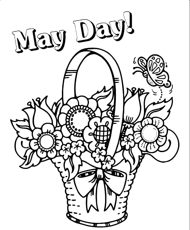 Free Printable May Flowers Adult Coloring Page Mama Likes This May