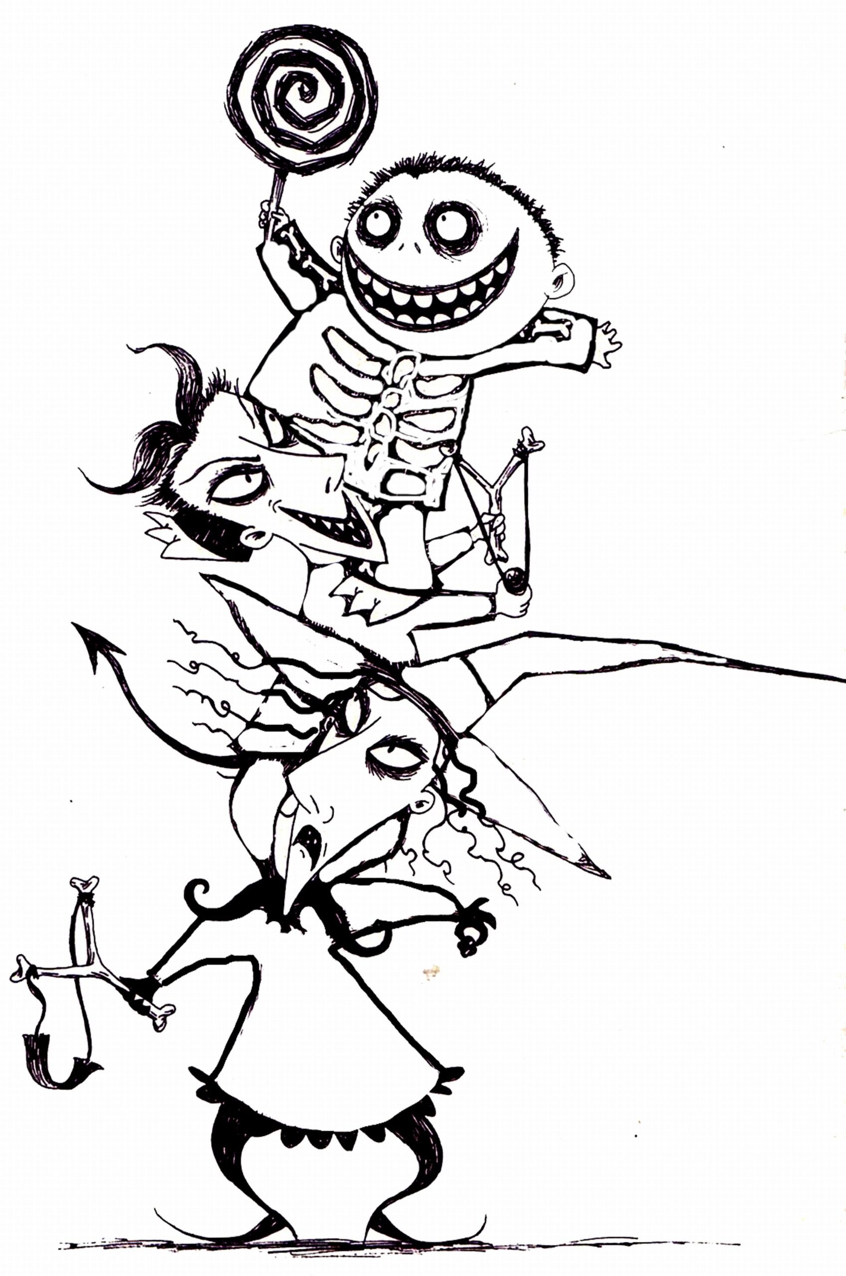 Free Printable Nightmare Before Christmas Coloring Pages Best