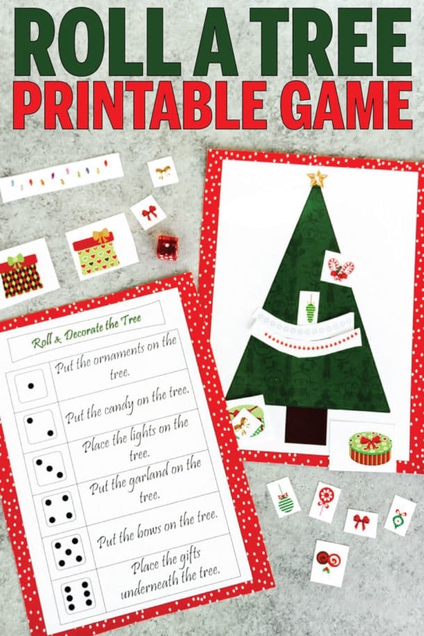 Free Printable Roll A Christmas Tree Dice Game Play Party Plan