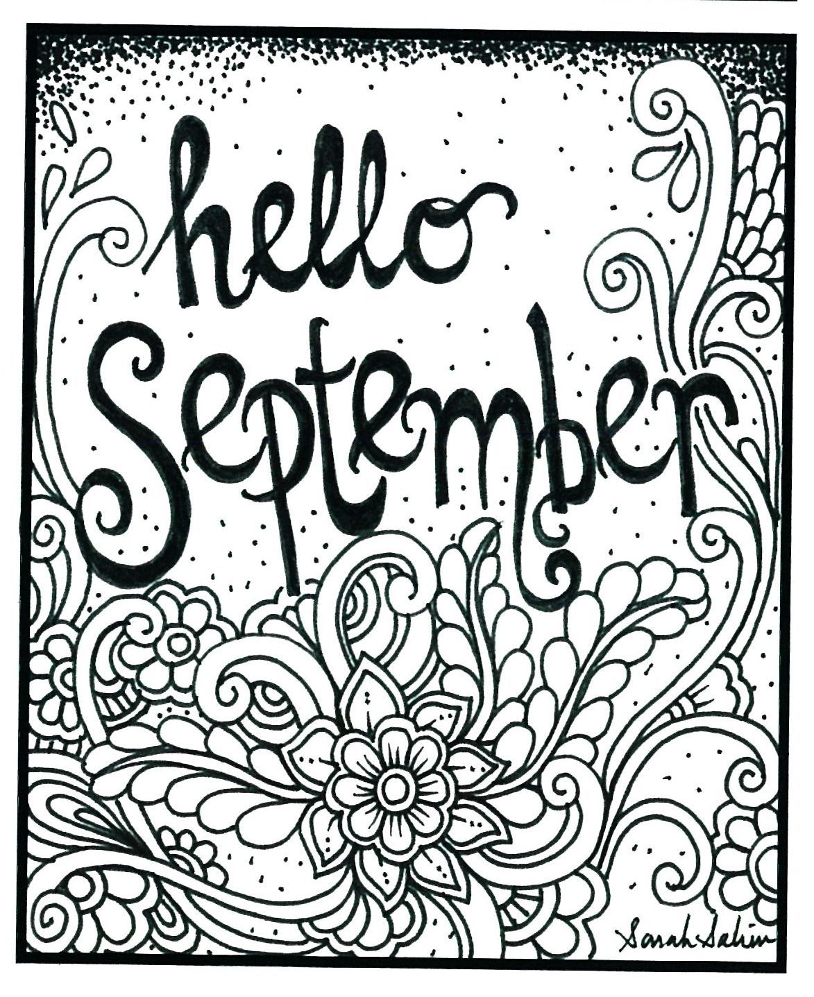 Free Printable September Coloring Pages