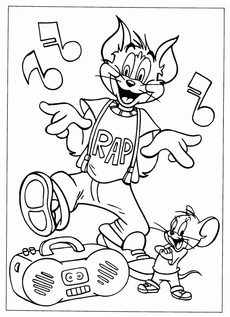 Free Printable Tom And Jerry Coloring Pages For Kids