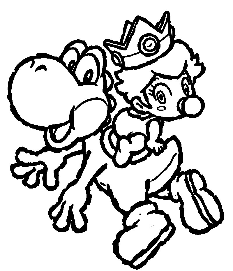 Free Printable Yoshi Coloring Pages For Kids