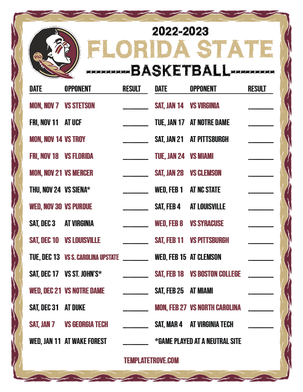 Fsu Schedule 2024 2025 Jana Rivkah