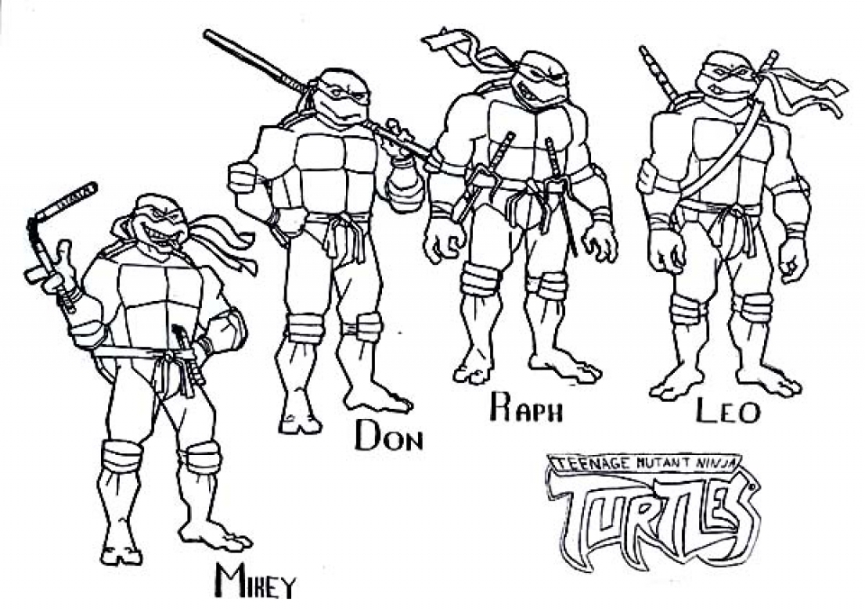 Get This Free Teenage Mutant Ninja Turtles Coloring Pages To Print 61795