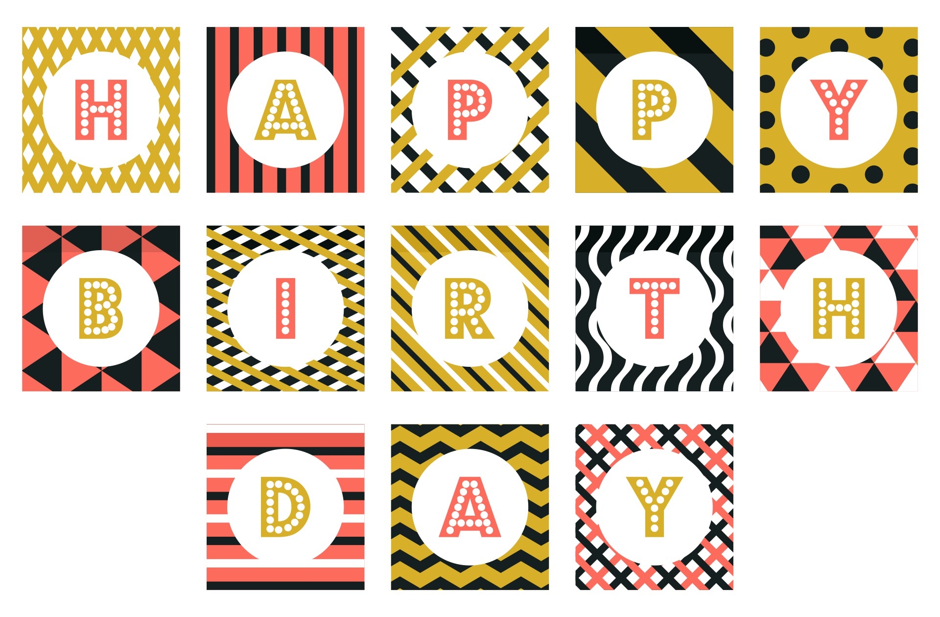 Happy Birthday Banner 10 Free PDF Printables Printablee