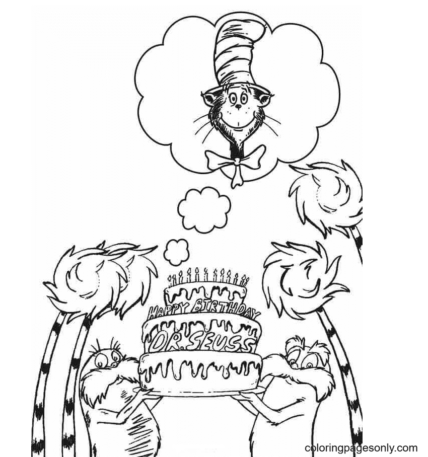 Happy Birthday Dr Seuss Coloring Page Free Printable Coloring Pages