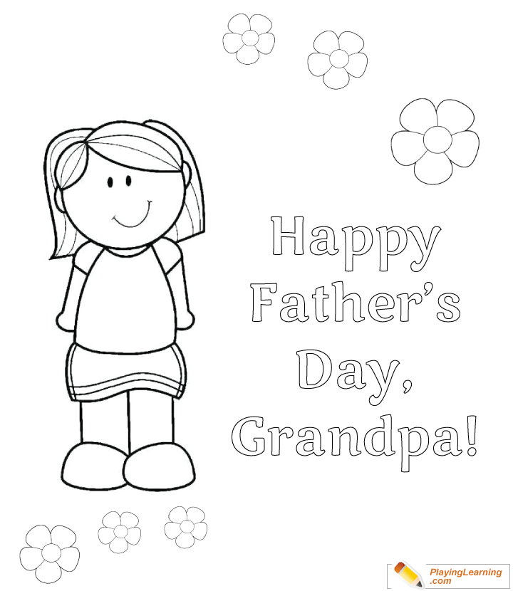 Happy Fathers Day Grandpa Coloring Page 05 Free Happy Fathers Day 