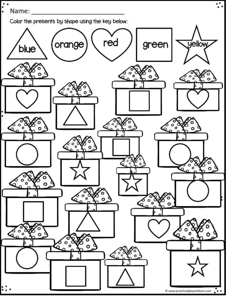 Holiday Worksheets For Preschoolers