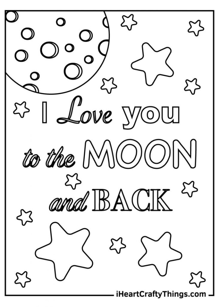 I Love You Coloring Pages 100 Free Printables 