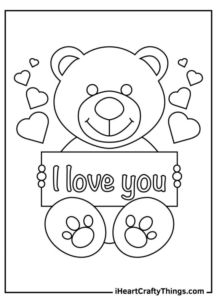 I Love You Coloring Pages 100 Free Printables 