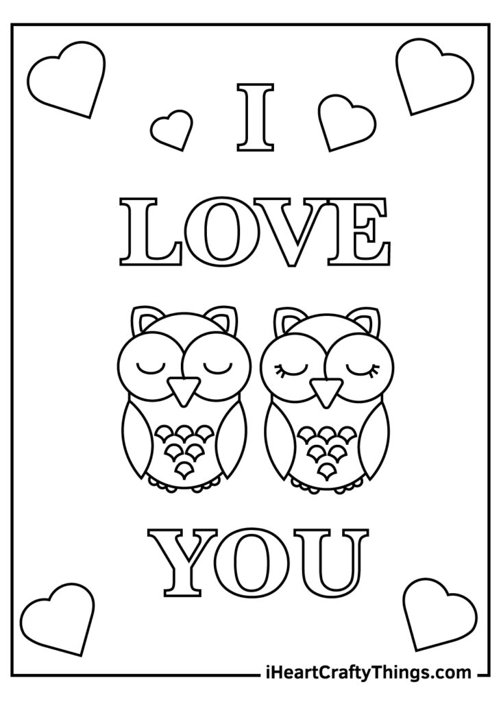 I Love You Coloring Pages For Teenagers Printable