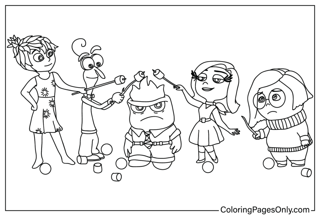 Inside Out 2 Color Page Free Printable Coloring Pages