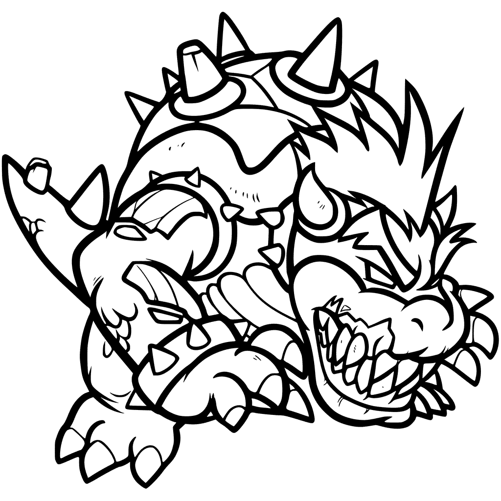 Mario Bowser Coloring Pages Download And Print For Free