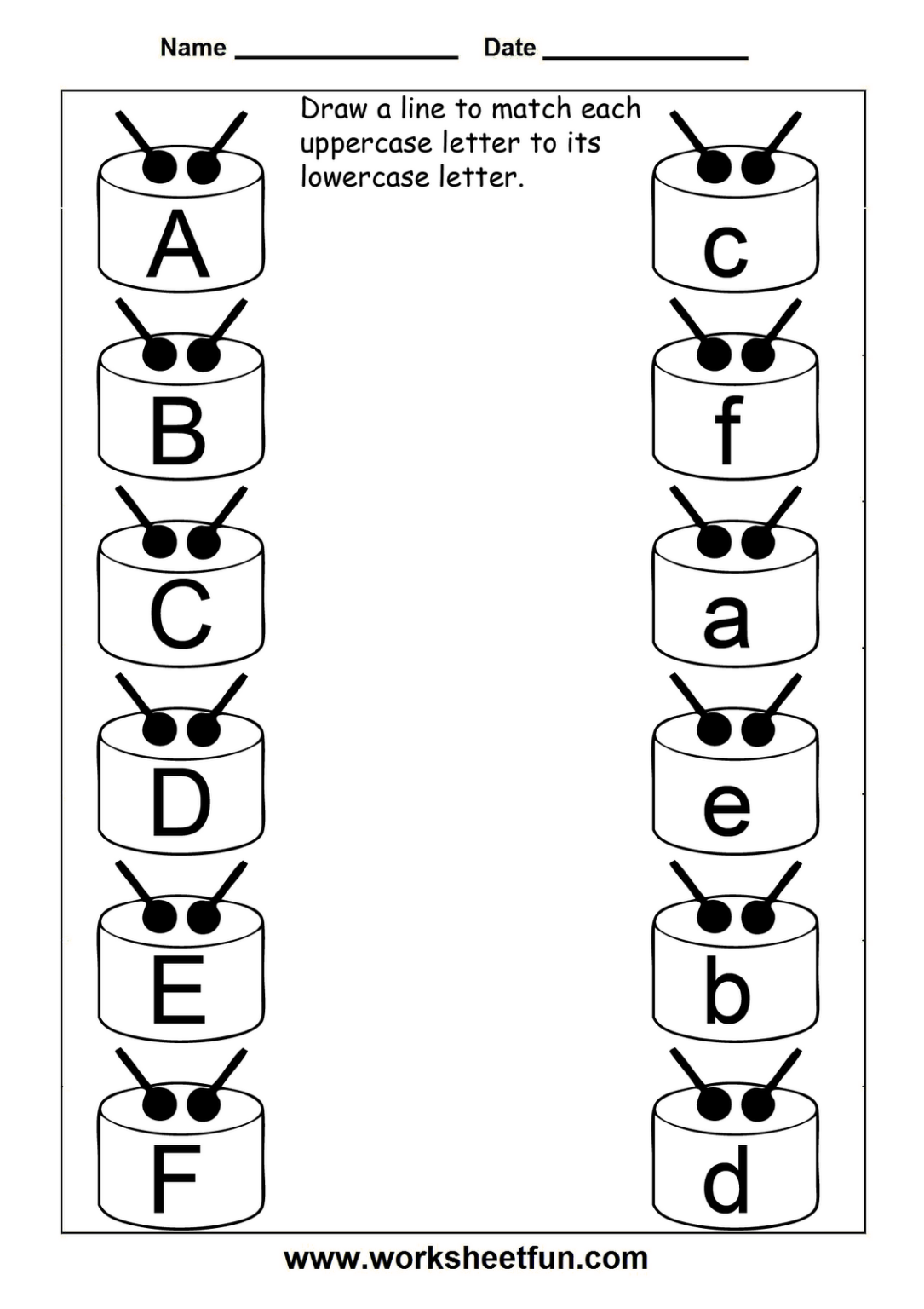 Printable Match Uppercase And Lowercase Letters - We Love Printables