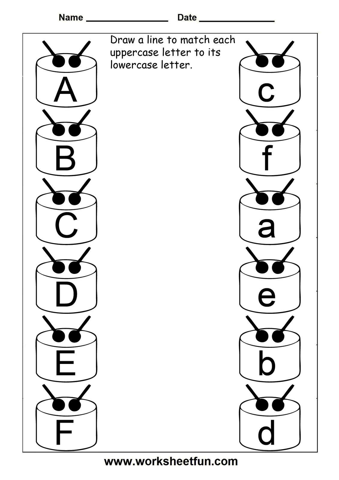 Match Uppercase And Lowercase Letters 11 Worksheets FREE Printable