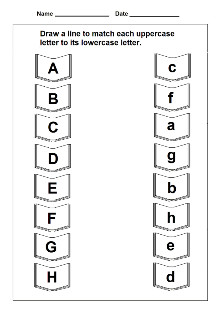 Matching Uppercase And Lowercase Letters Worksheet