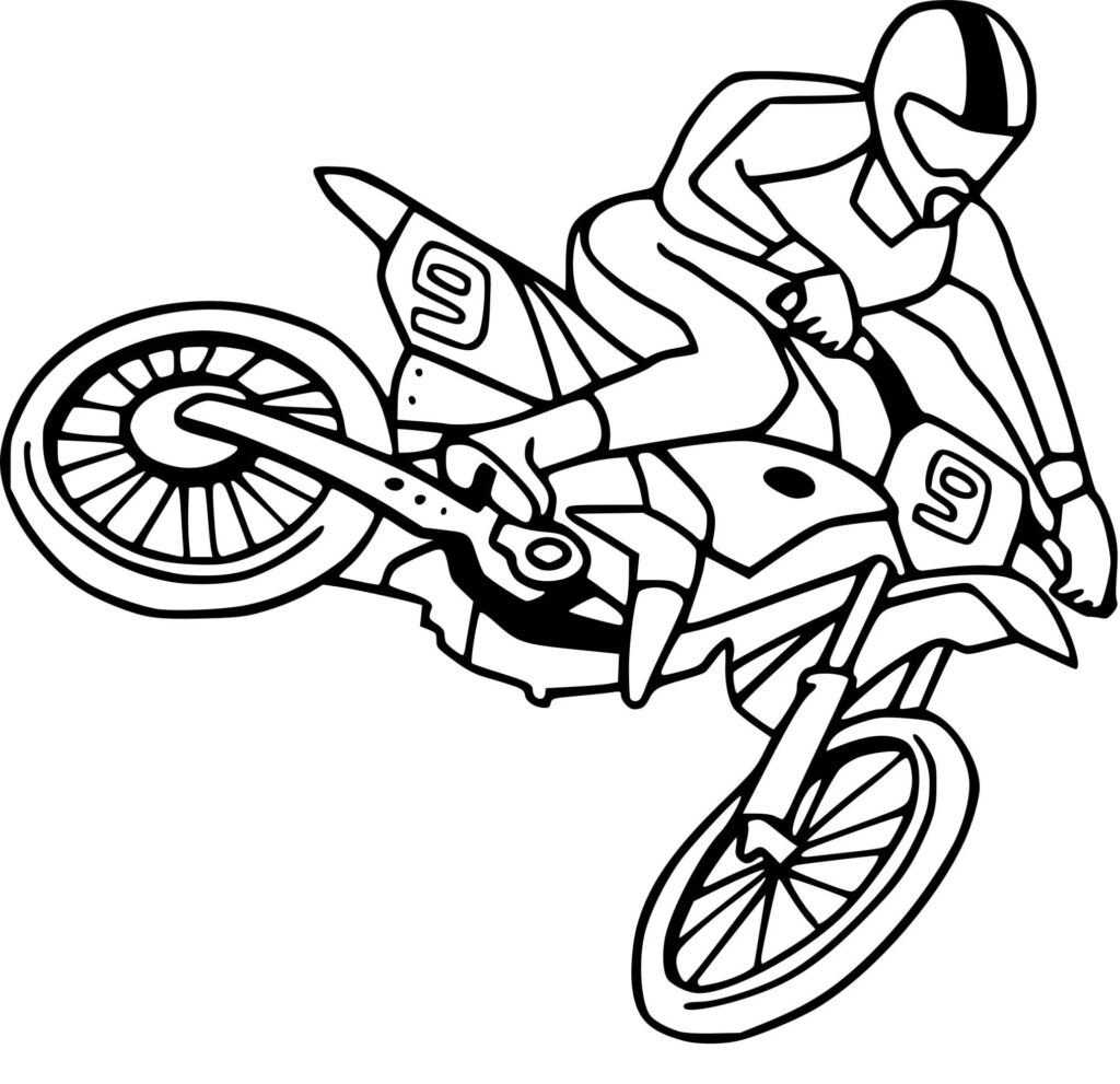 Motorcycle Printable Coloring Pages