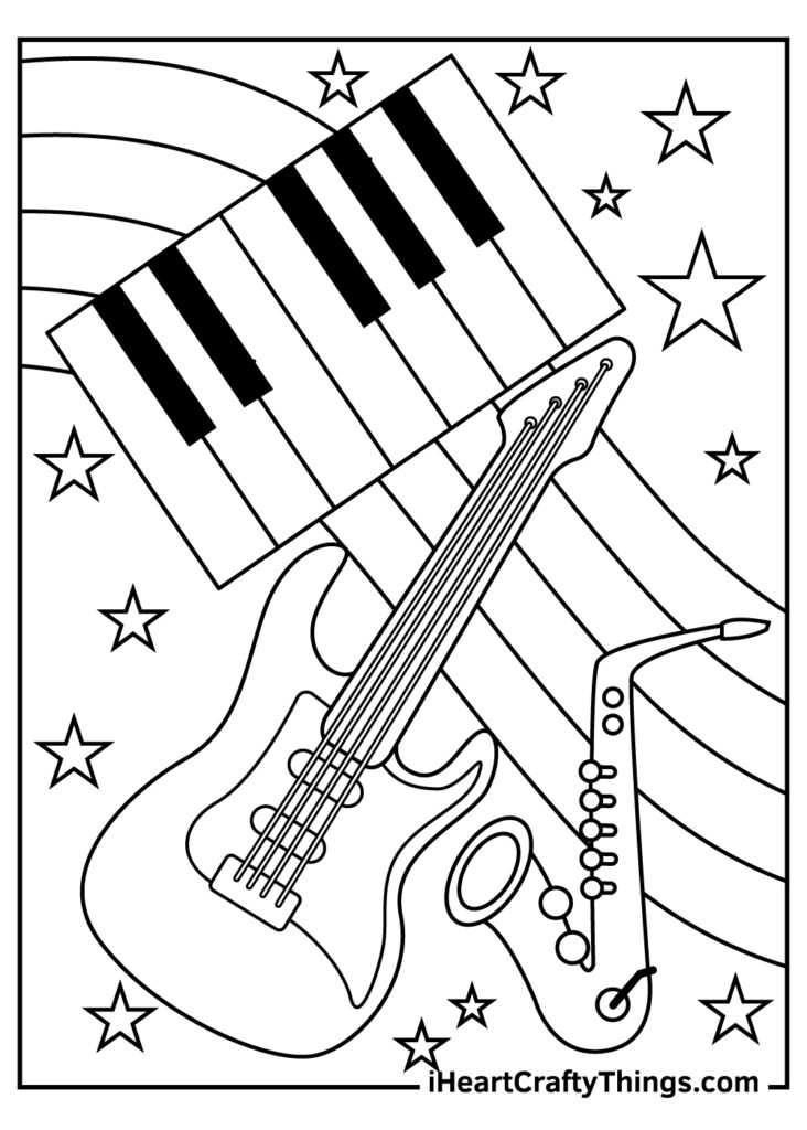 Music Printable Coloring Pages