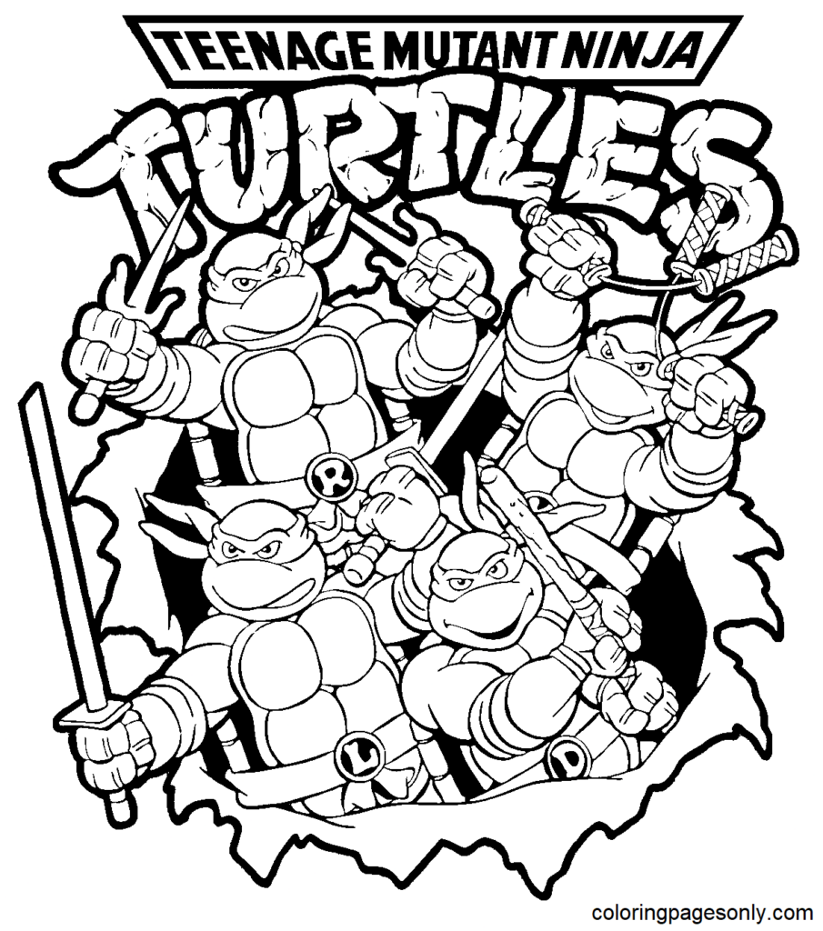 Ninja Turtle Printable Coloring Page Free Printable Templates