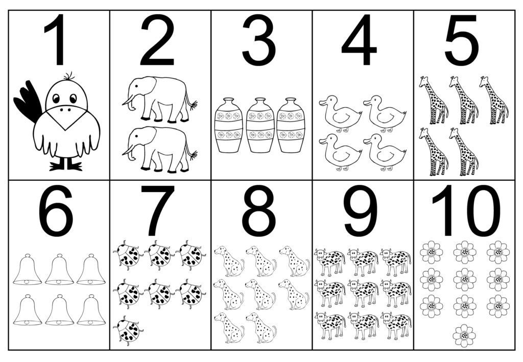 Number Coloring Pages 1 10 Printable Coloring Numbers 1 10 Sketch 