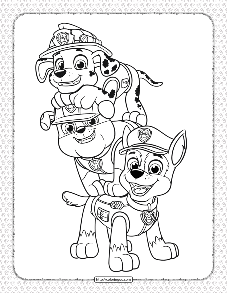 Paw Patrol Coloring Pages Free Printable