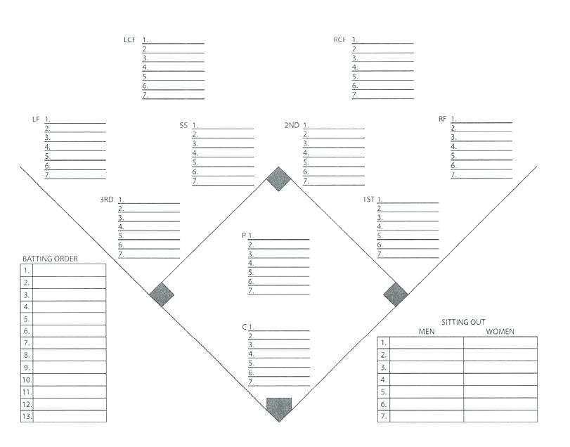 Pdf Printable Softball Lineup Cards Printable Word Searches