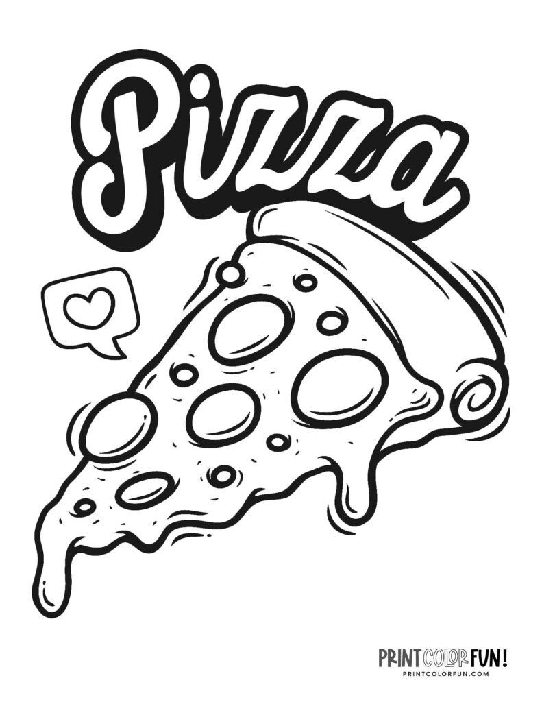 Pizza Coloring Pages Printable