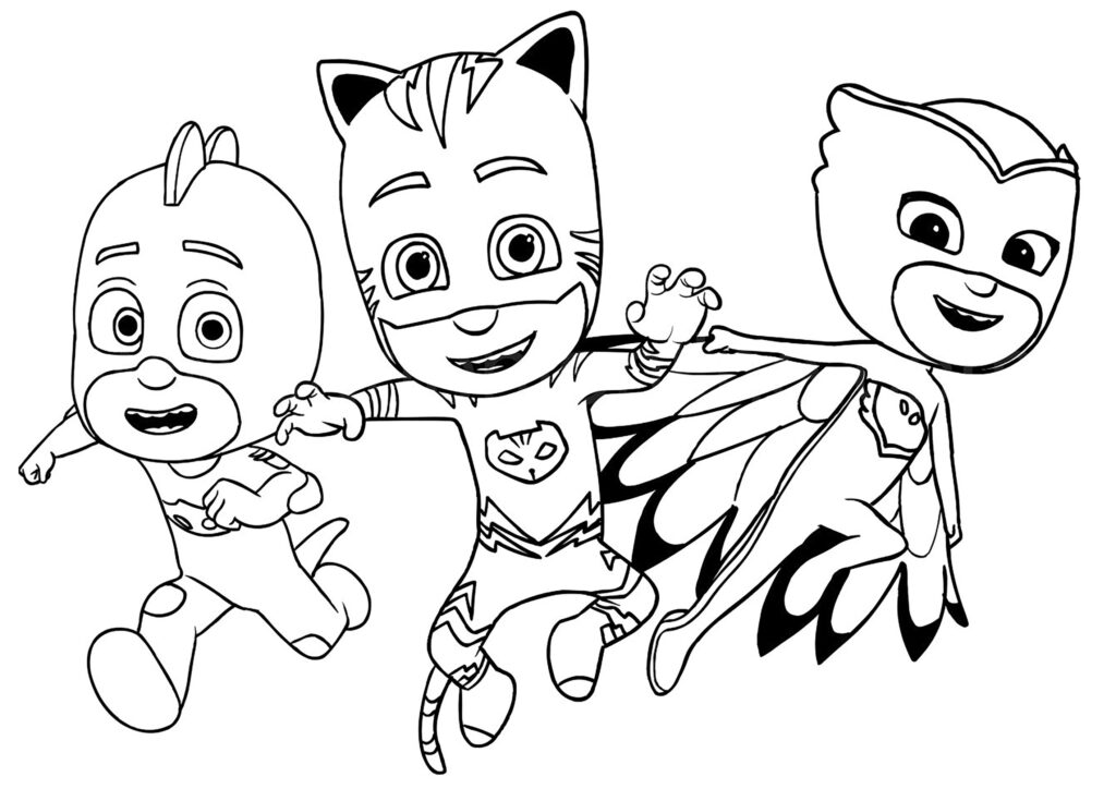 PJ Masks Heroes In Action PJ Masks Coloring Pages For Kids