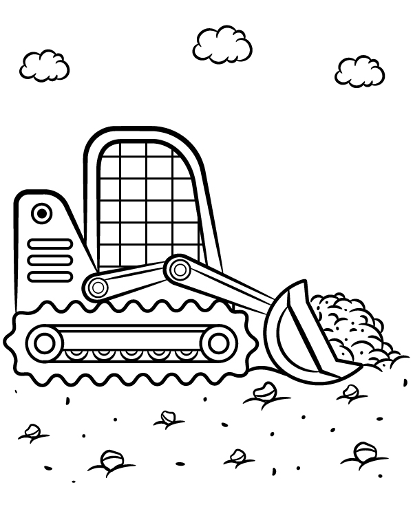 Print Coloring Page Skid steer Loader Topcoloringpages